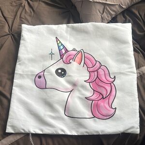 Unicorn pillow  cover 17 1/5 x 17 1/2